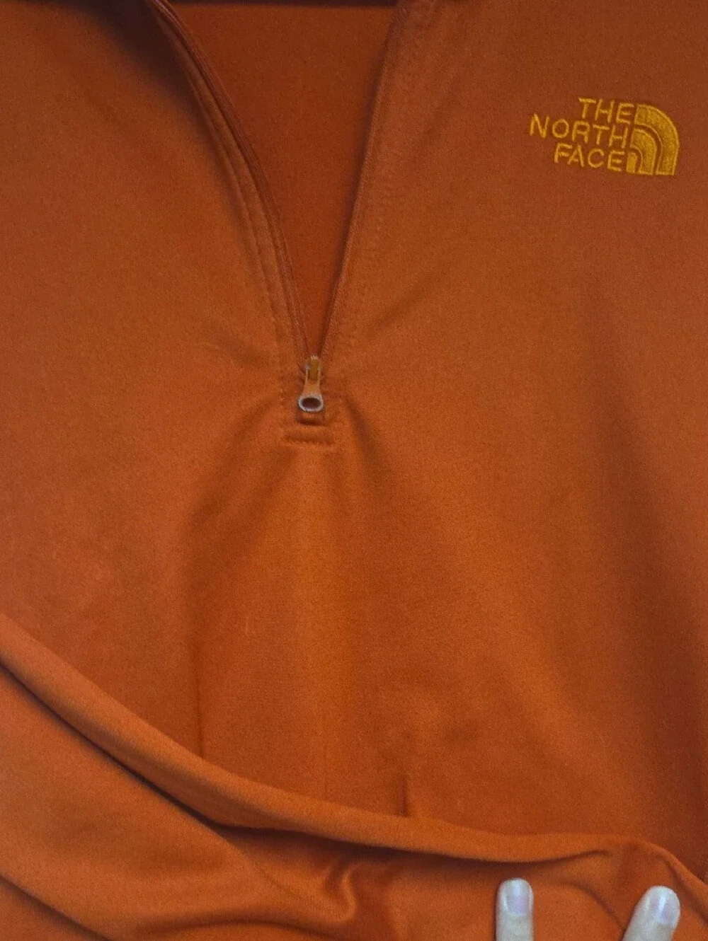 The North Face Men’s Zip Pullover Sweater - Orange-Red